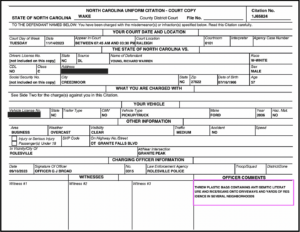 north carolina uniform citation for Richard Warren Young